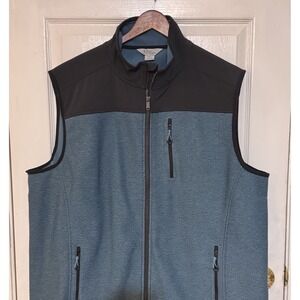 World Wide Sportsman Echo Vest Mens 2XL Full-Zip Blue Fishing Outdoor Green/Blue